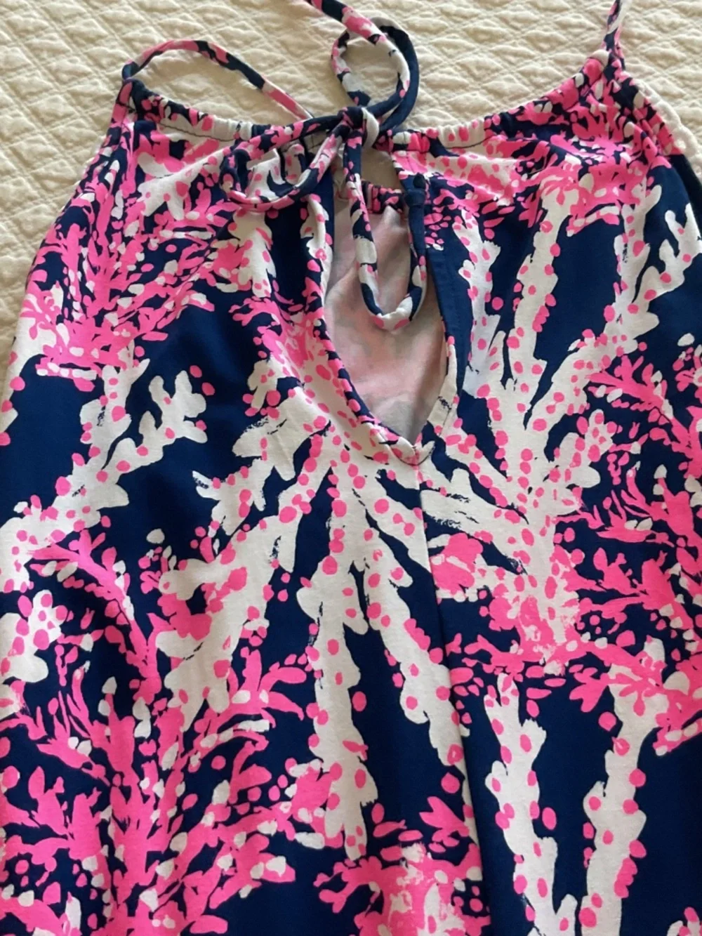 Lilly Pulitzer Gianni Halter Romper Nauti Navy Beyond The Sea - Picture 4 of 8